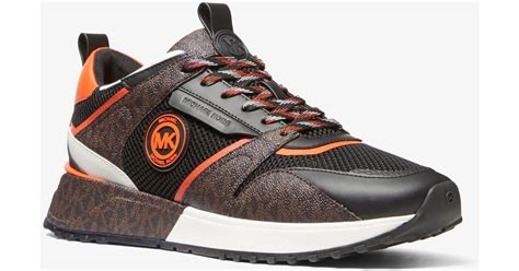 michael michael kors theo mixed-media trainer|Theo Mixed.